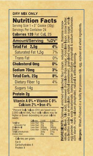 Homecoming Chocolate Chip Cookies Mix